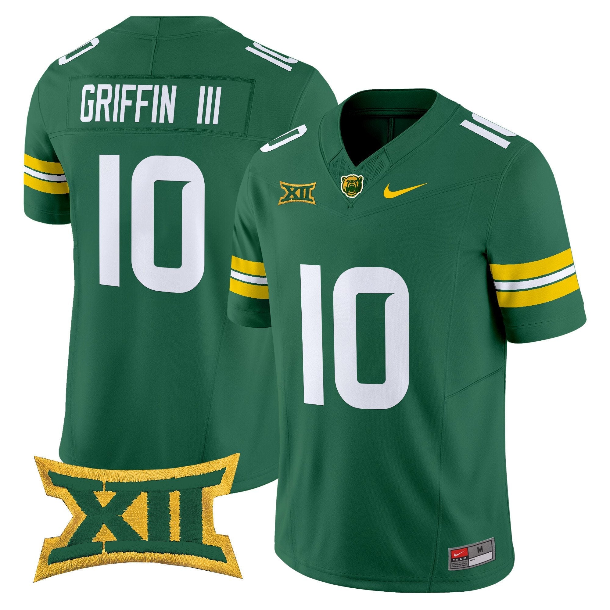 Robert Griffin III Jersey #10 Baylor Bears 2025 Vapor Stitched Green