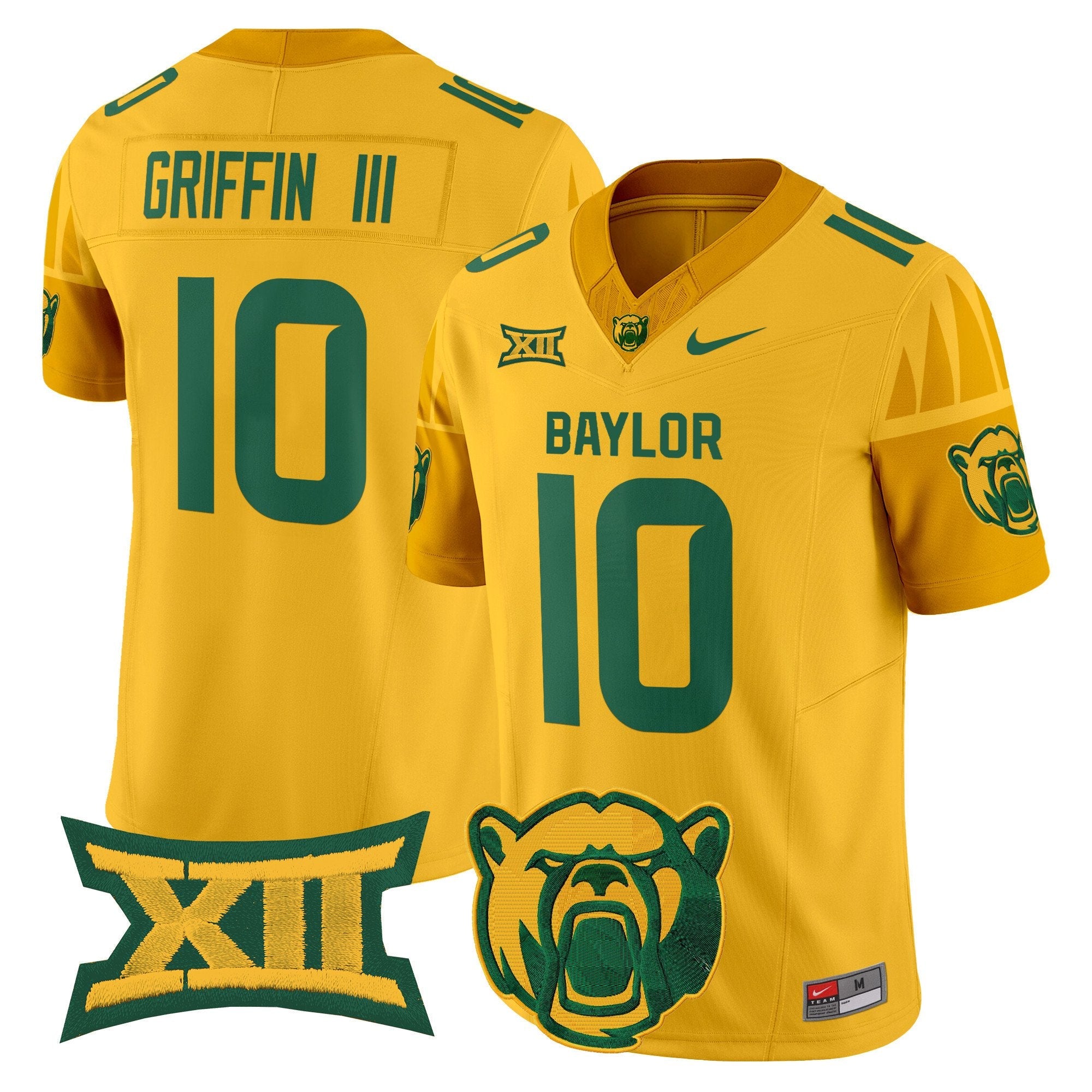 Robert Griffin III Jersey #10 Baylor Bears 2025 V2 Vapor Stitched Black (Copy)
