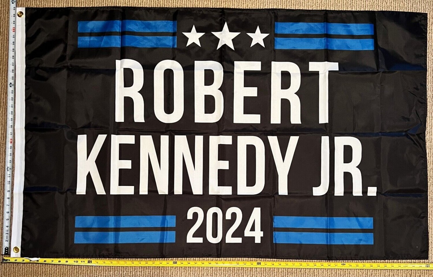 Robert Kennedy Flag Black RFK JR 2024 Democrat America USA Sign 3x5ft