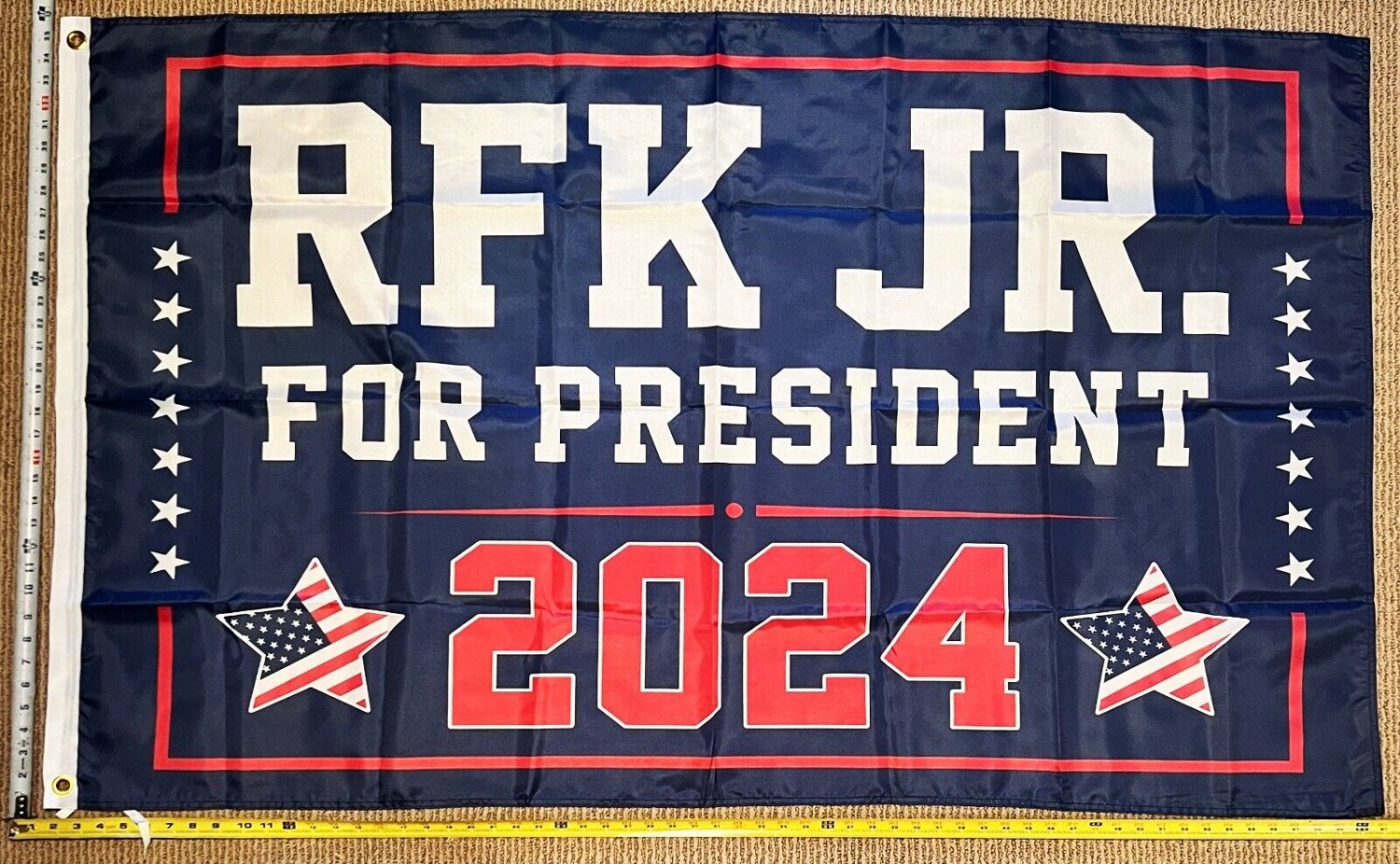 Robert Kennedy Flag Blue RFK JR 2024 Democrat America USA Sign 3x5ft