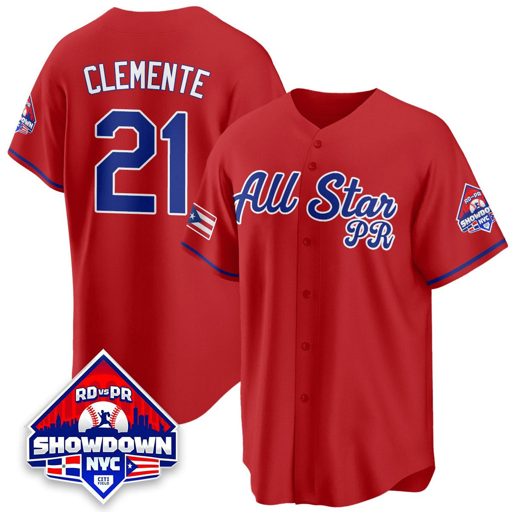 Roberto Clemente Jersey #21 Puerto Rican Baseball All-Star 2025 Stitched Red