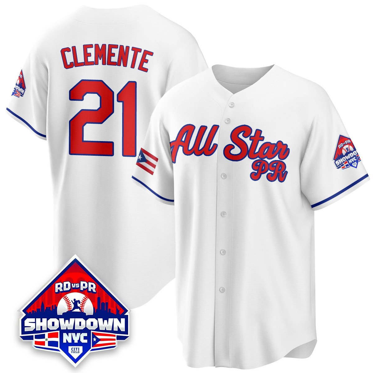 Roberto Clemente Jersey #21 Puerto Rican Baseball All-Star 2025 Stitched White