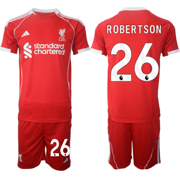 Robertson Jersey #26 Liverpool Red Home 2025 Soccer Suit