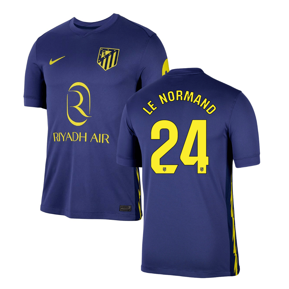 Robin Le Normand 24 Atlético de Madrid 2025-26 Away Match Jersey – Navy