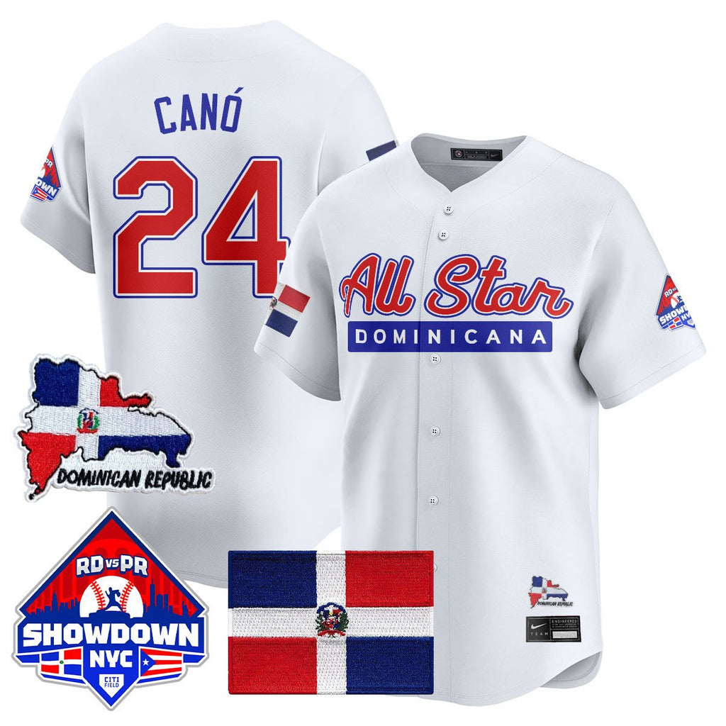 Robinson Canó Jersey #24 Dominican Republic Baseball All-Star 2025 White