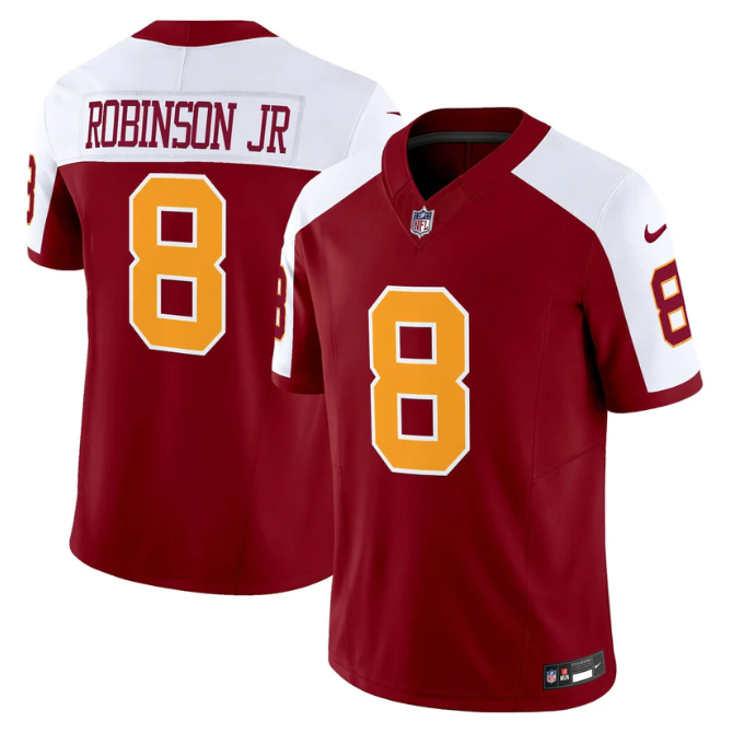 Robinson Jr Jersey #8 Throwback Vapor Limited All Stitched Burgundy Alter
