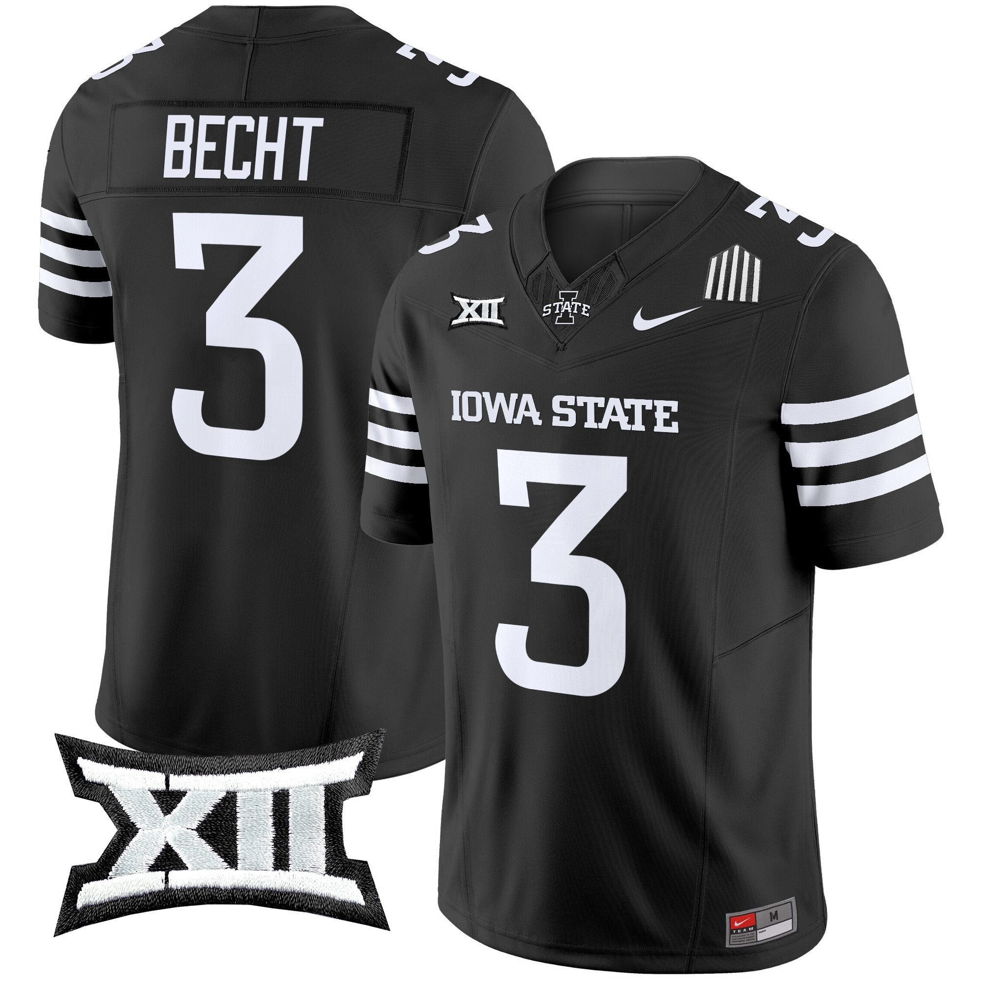 Rocco Becht Jersey #3 Iowa State Cyclones 2025 Stitched Black
