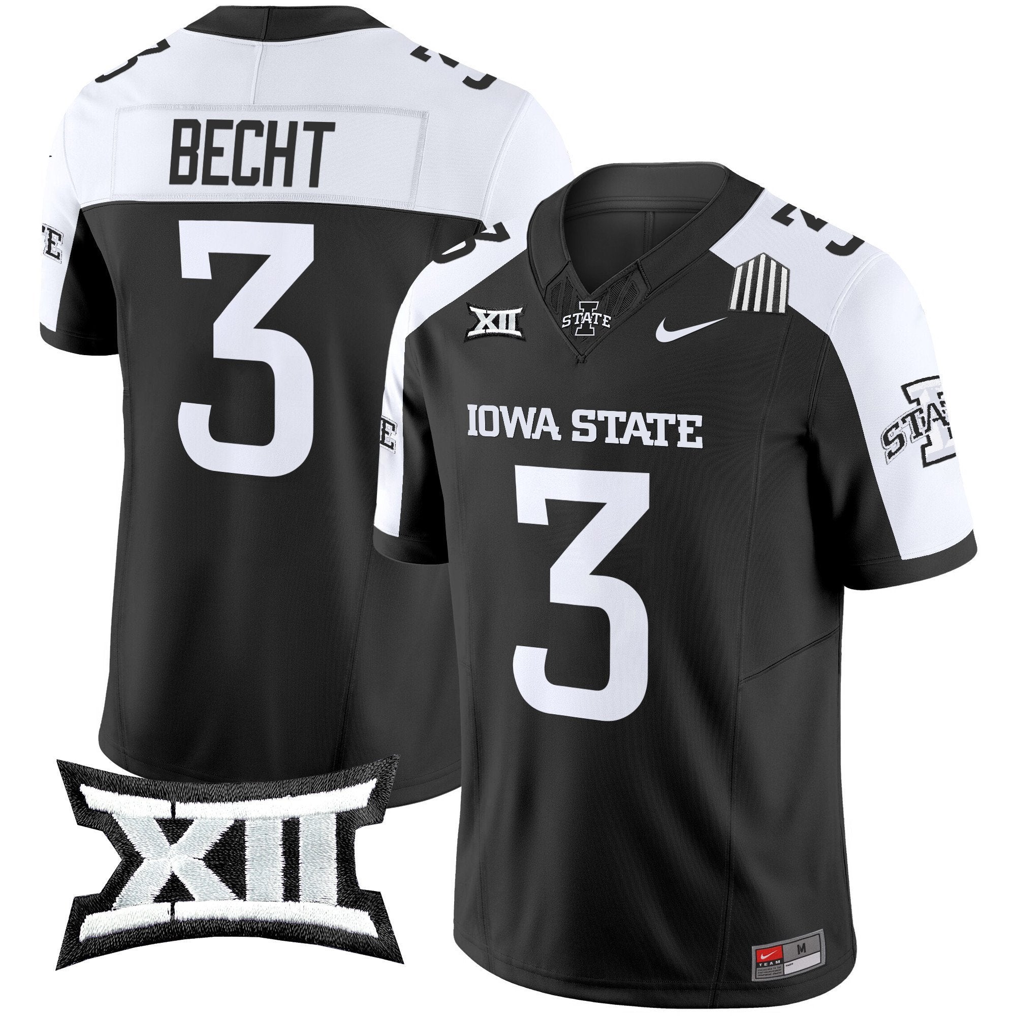 Rocco Becht Jersey #3 Iowa State Cyclones 2025 Stitched Black Alternate