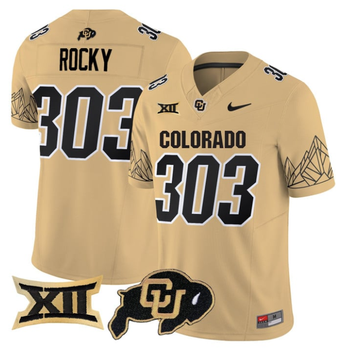 Rocky Jersey #303 Colorado Buffaloes 2025 Limited V2 Stitched Gold