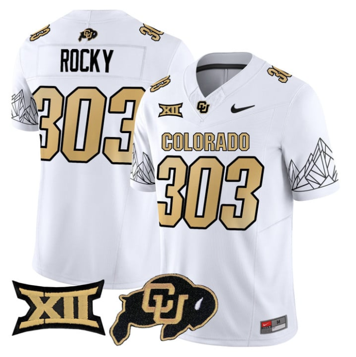 Rocky Jersey #303 Colorado Buffaloes 2025 Limited V2 Stitched White