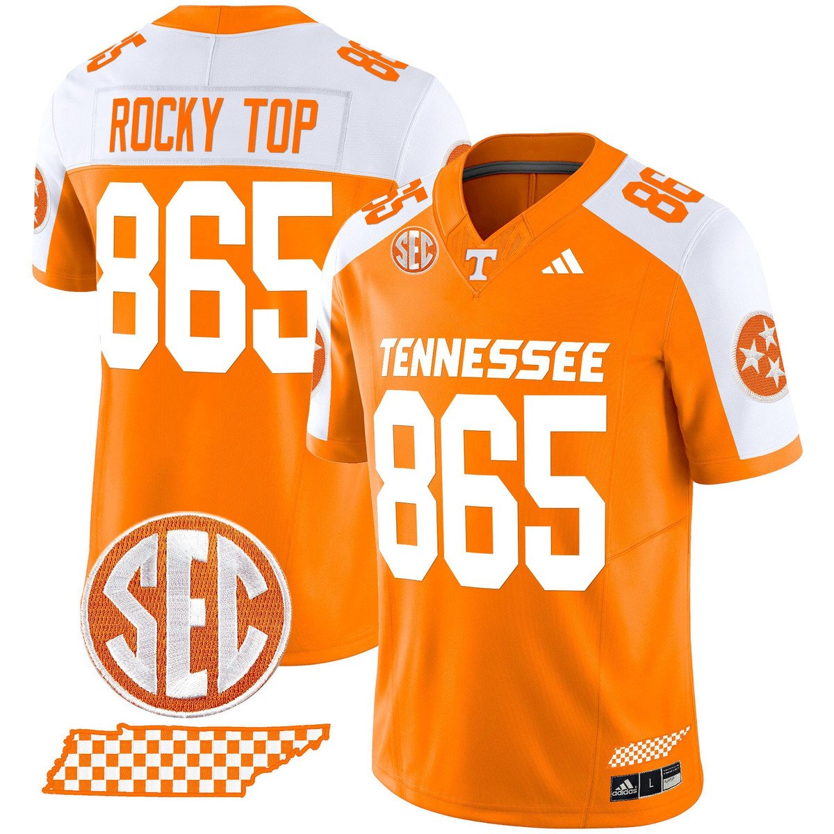 Rocky Top Jersey #865 Tennessee Vols Rebrand 2026 Checkerboard Orange Alter
