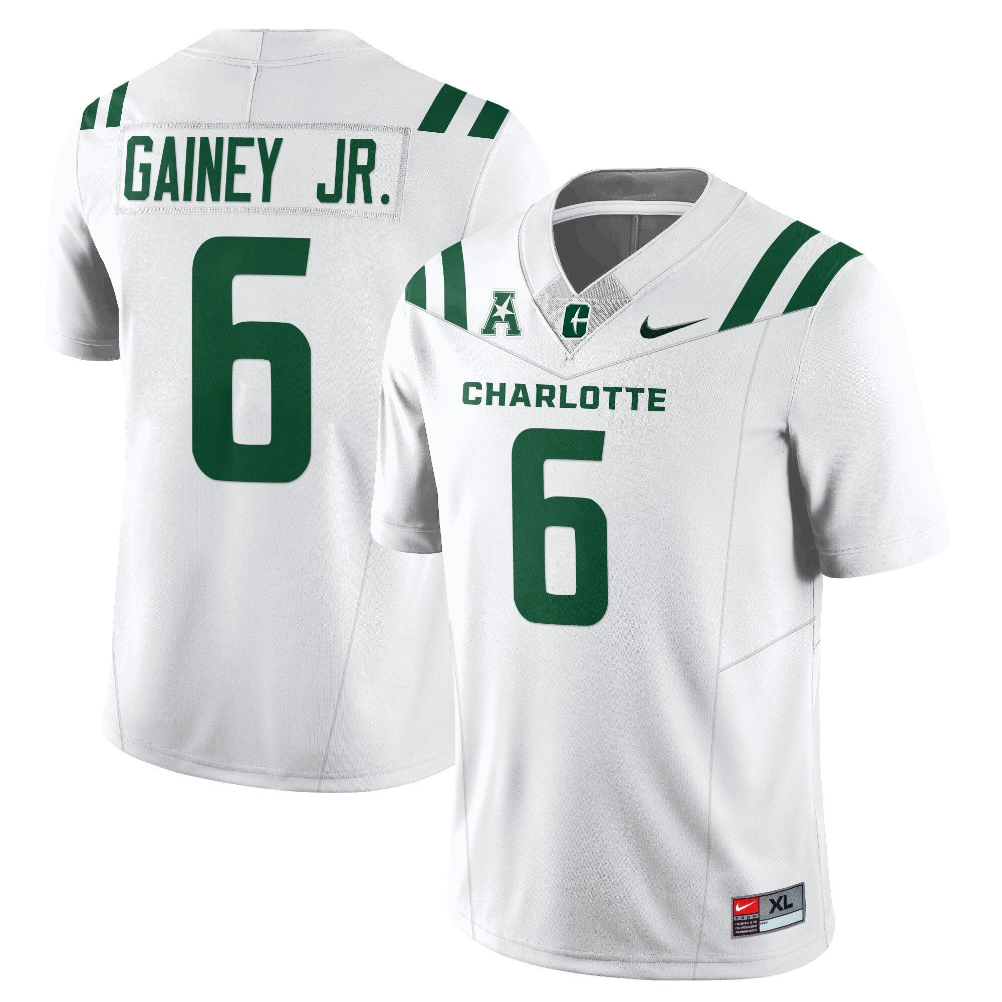 Rod Gainey Jr Jersey #6 Charlotte 49ers Football 2025 Limited Stitched White