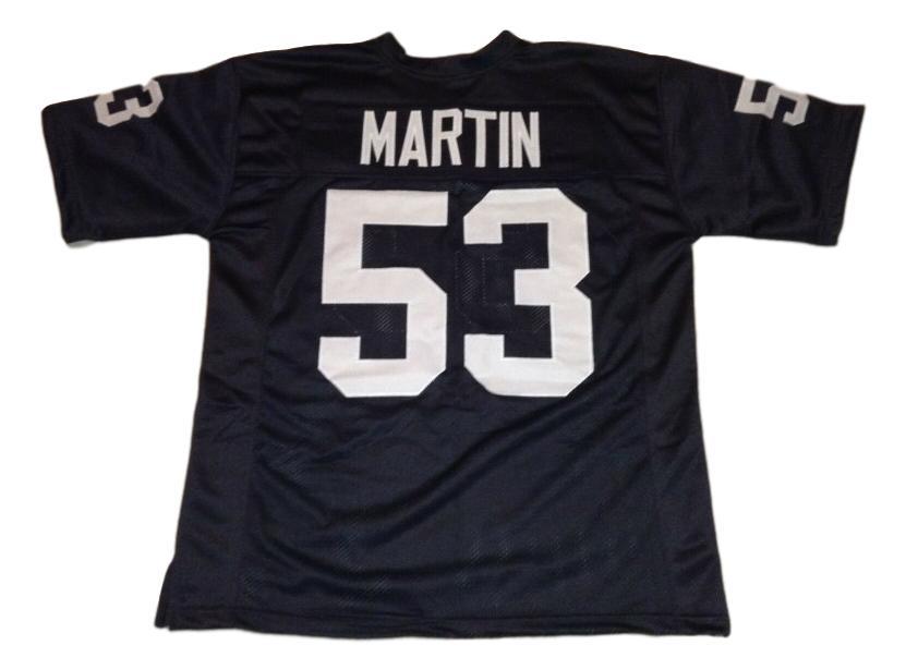 Rod Martin CUSTOM STITCHED Unsigned Football Jersey Black