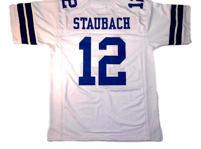 Roger Staubach CUSTOM STITCHED Unsigned Football Jersey White