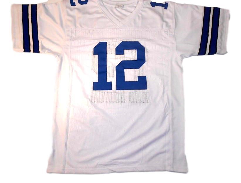 Roger Staubach CUSTOM STITCHED Unsigned Football Jersey White