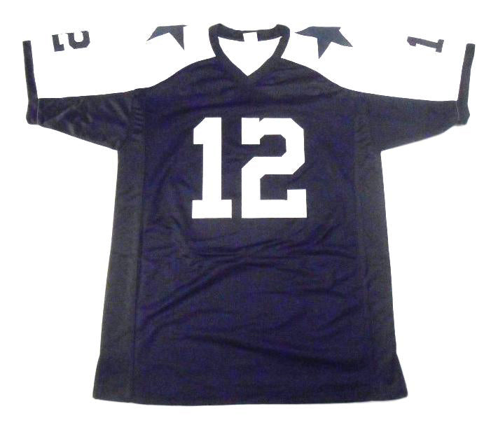 Roger Staubach CUSTOM STITCHED Unsigned Football Jersey Blue