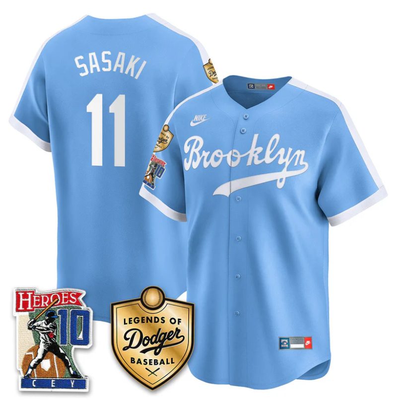 Roki Sasaki Jersey #11 Dodgers Ron Cey Legends Of Dodgers Baseball Throwback Royal