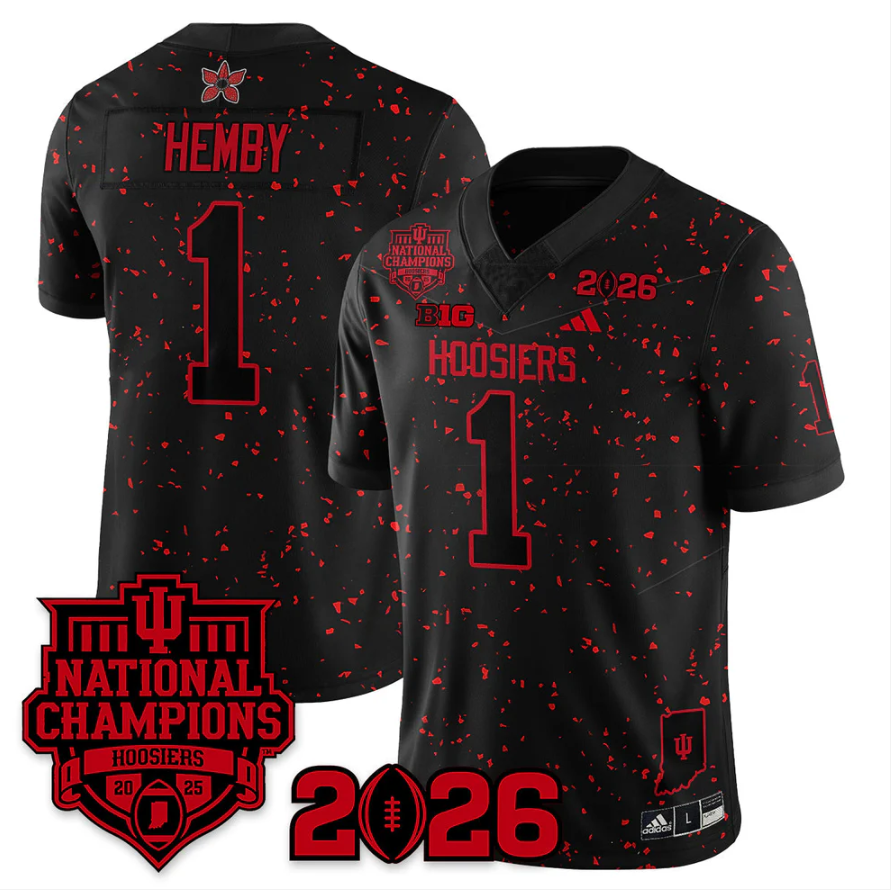 Roman Hemby Jersey #1 Hoosiers Stranger Things 2025 Champions Stitched
