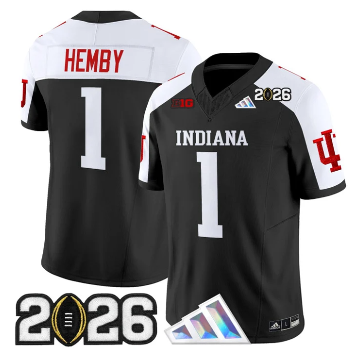 Roman Hemby Jersey #1 Indiana Hoosiers 2026 CFP Final V3 Stitched