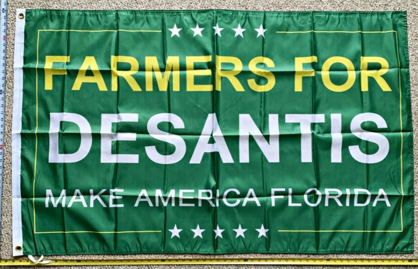 Ron Desantis Flag Farmers For Desantis Green Poster Sign USA 3x5Ft