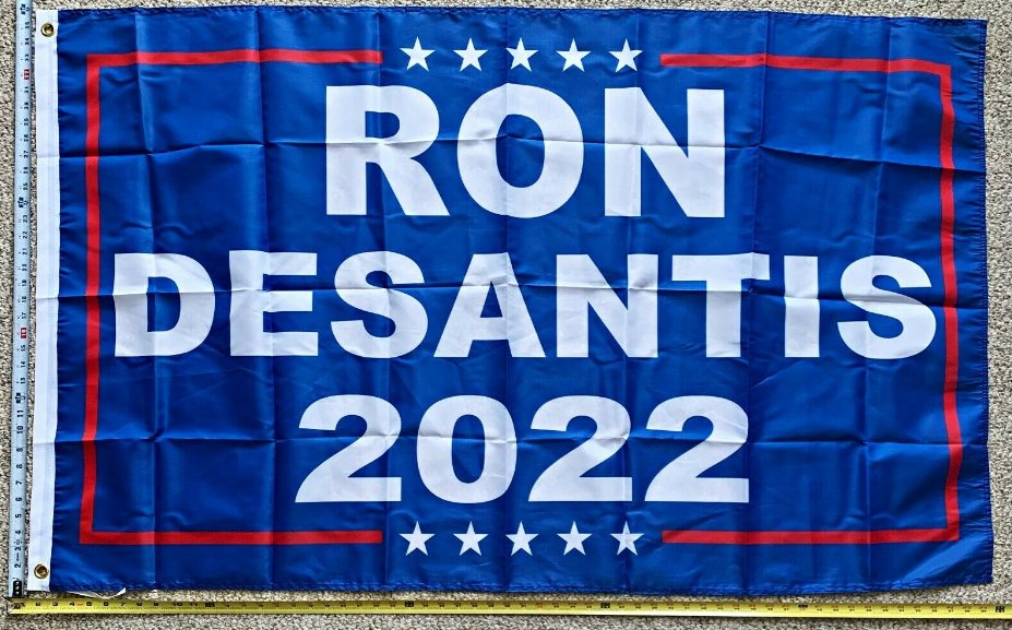 Ron Desantis Flag Governor 2022 RON Blu Make Florida Sign USA 3x5ft
