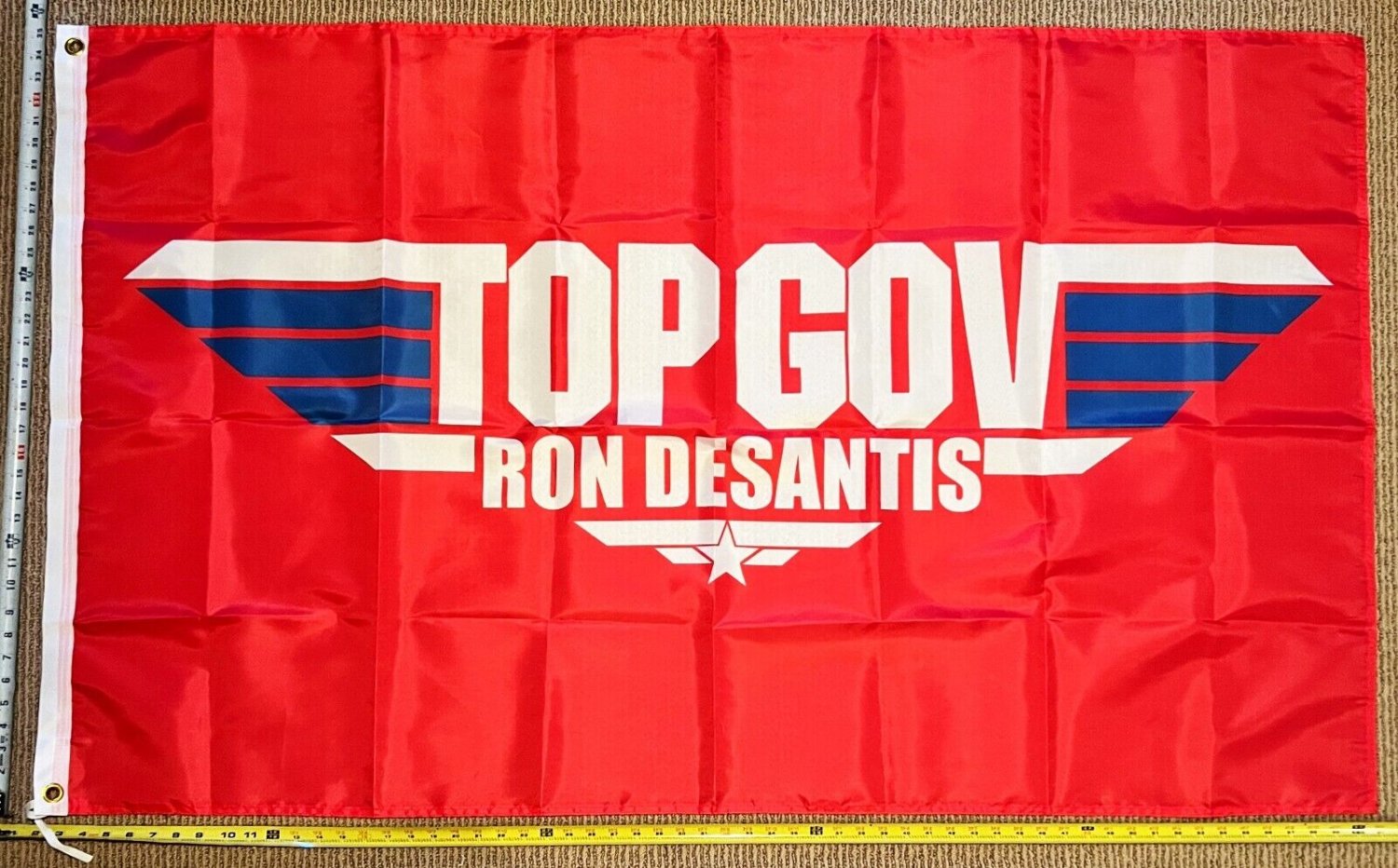 Ron Desantis Flag Top Gov Red USA Save America Florida Sign USA 3x5'