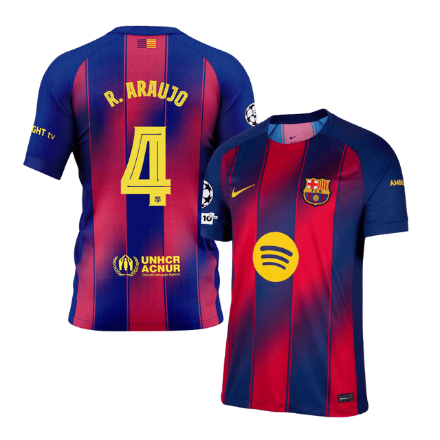 Ronald Araujo 4 Barcelona 2025-26 Home Jersey – Scarlet