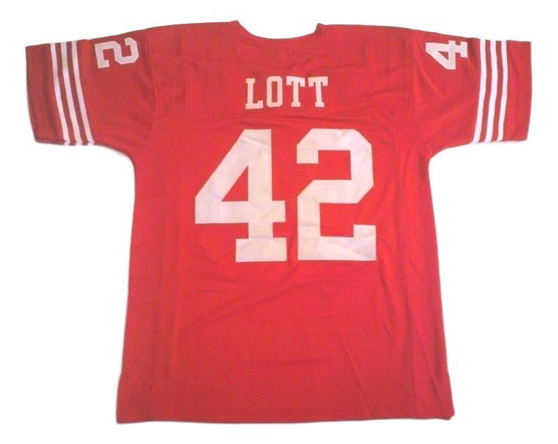 Ronnie Lott CUSTOM STITCHED Unsigned Football Jersey Red