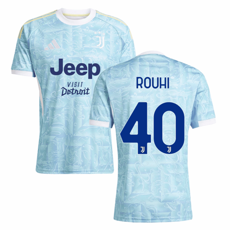 Rouhi 40 Juventus 2025-26 Away Match Jersey – Light Blue