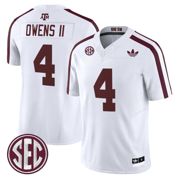 Rueben Owens II Jersey #4 Texas A&M Aggies 2025 Vapor V2 Stitched