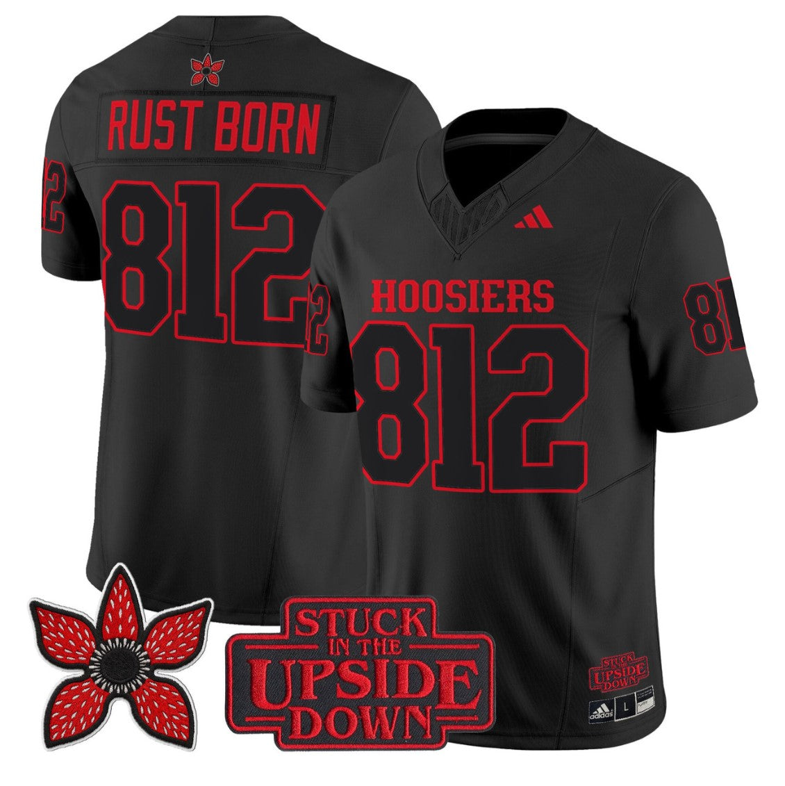 Rust Born Jersey #812 Indiana Hoosiers Stranger Things Edition Stitched