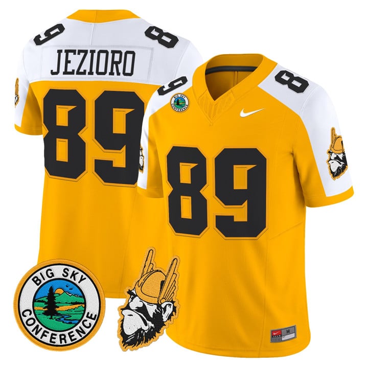Ryan Jezioro Jersey #89 Idaho Vandals 1975 Throwback Limited Stitched Gold Alter