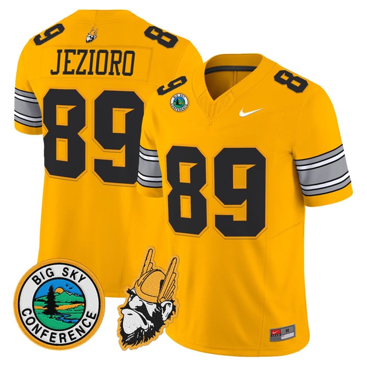 Ryan Jezioro Jersey #89 Idaho Vandals 1975 Throwback Limited Stitched Gold