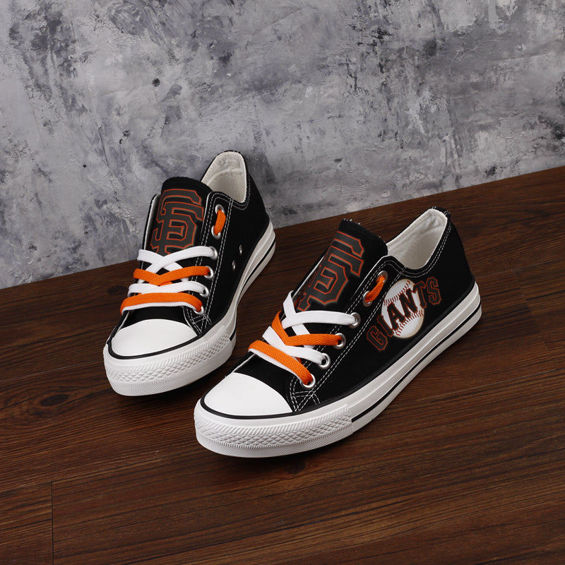 San Francisco Giants Limited Print MLB Baseball Fans Low Top Canvas Shoes Sport Sneakers T-DAC102H