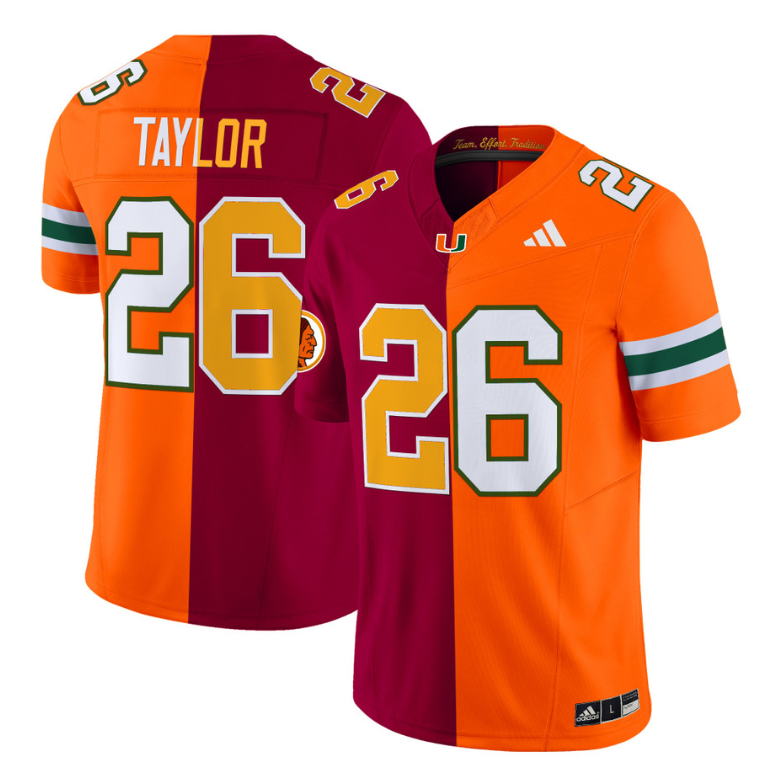 Sean Taylor Jersey #26 Miami Hurricanes Split Vapor Limited V2 Football Stitched
