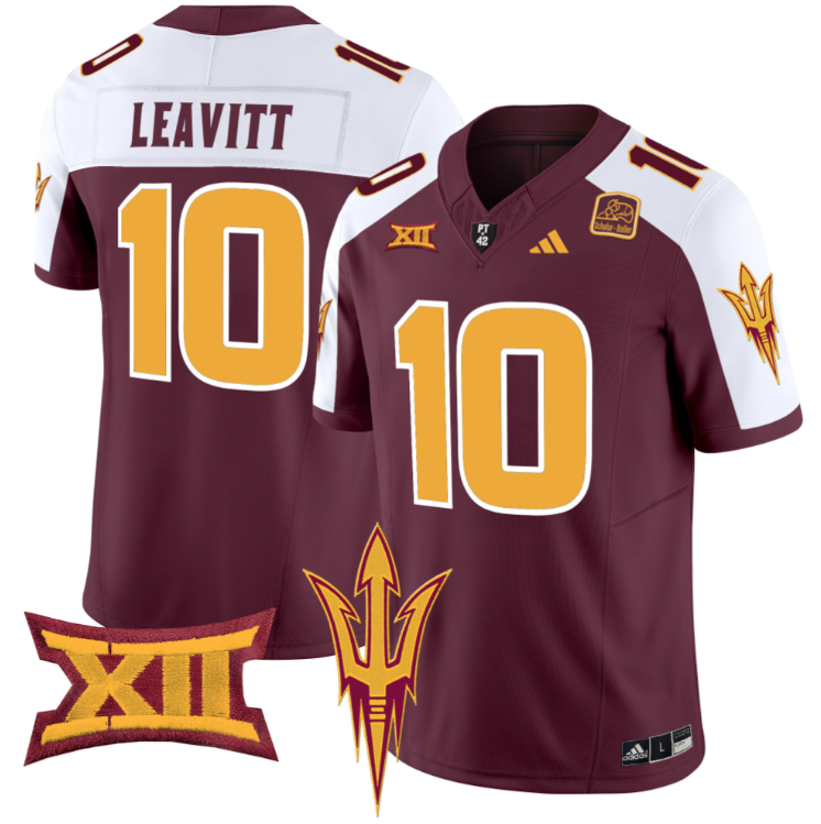 Sam Leavitt Jersey #10 Arizona State Sun Devils Vapor Limited College Football Maroon Alternate