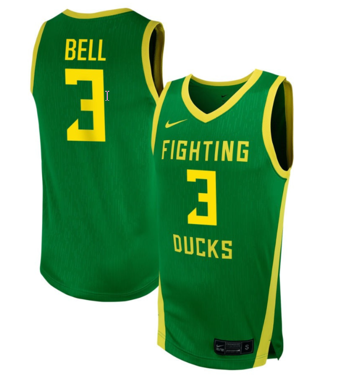 Sofia Bell Jersey #3 Oregon Ducks NIL Basketball Green
