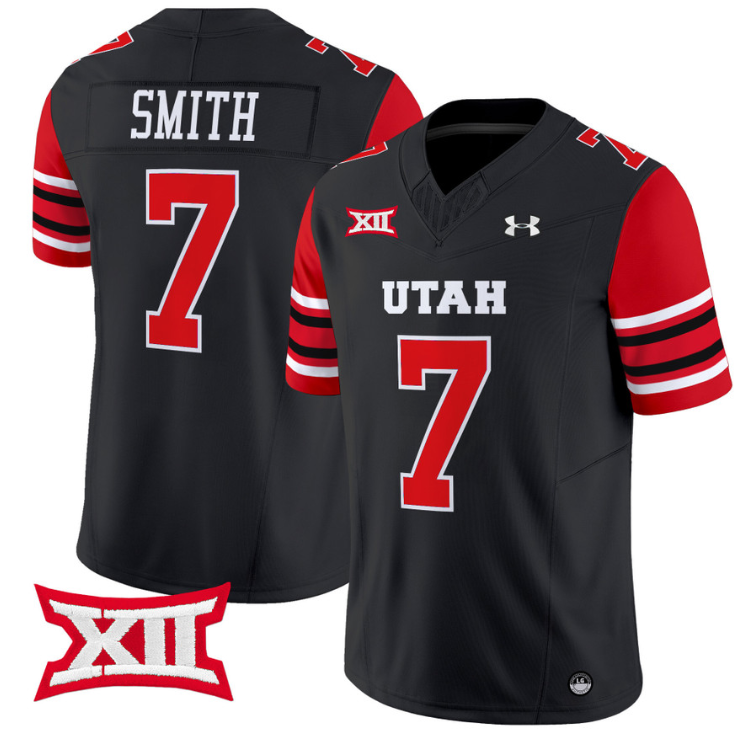 Steve Smith Sr Jersey #7 Utah Utes Vapor Limited College Football Stitched Black
