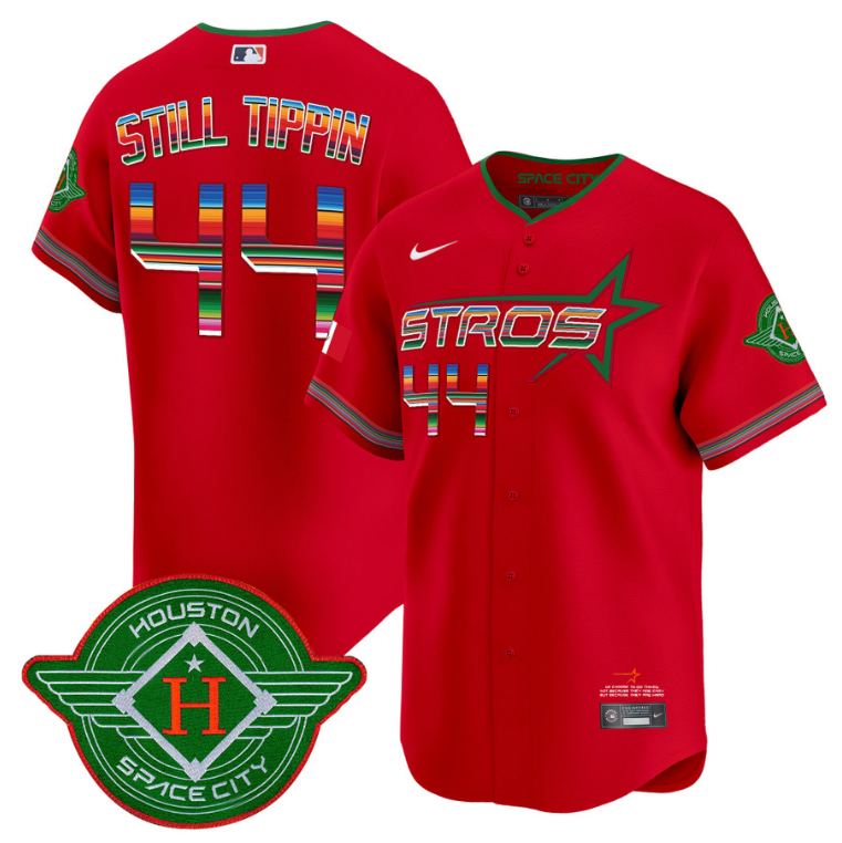 Still Tippin Jersey #44 Astros 2025 City Connect Mexico Vapor Premier Limited Stitched Red