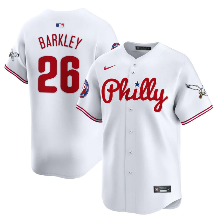 Saquon Barkley Jersey #26 Phillies and Eagles Vapor Premier Limited Stitched White