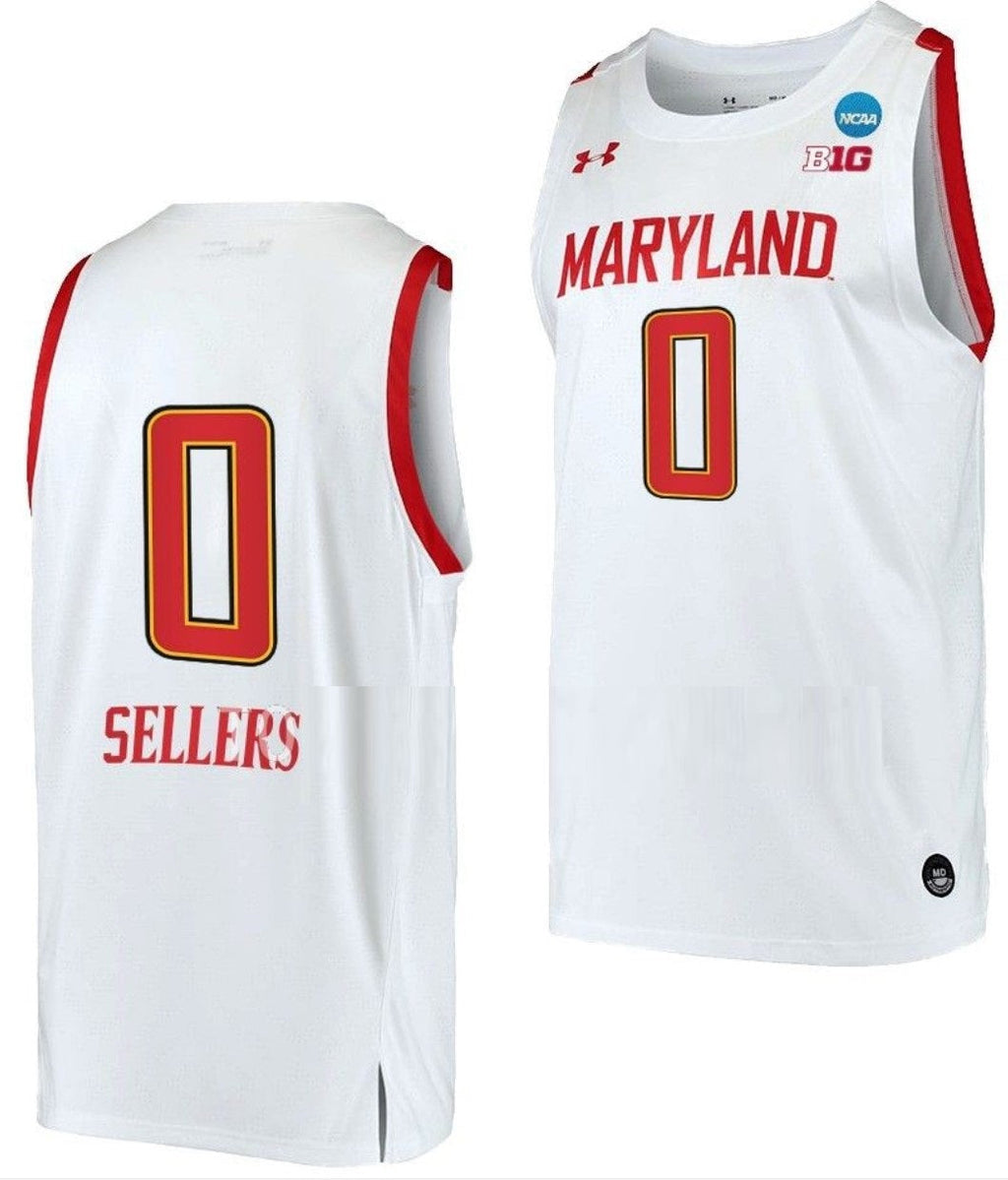 Shyanne Sellers Jersey Maryland Terrapins College Basketball 2023 NCAA March Madness White #0