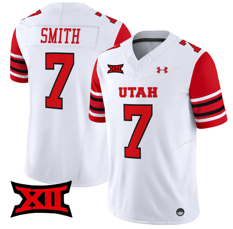 Steve Smith Sr Jersey #7 Utah Utes Vapor Limited College Football Stitched White (Copy)