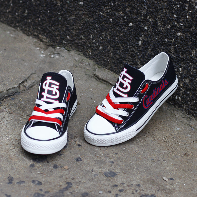 St. Louis Cardinals Limited Print MLB Baseball Fans Low Top Canvas Shoes Sport Sneakers T-DJ183H