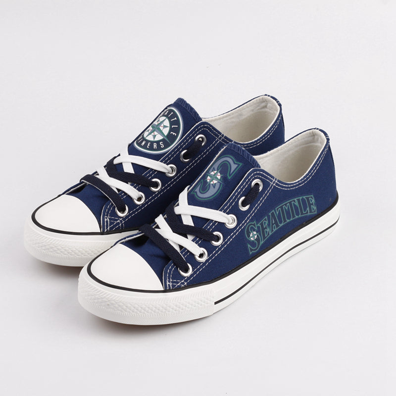 Seattle Mariners Limited Print MLB Baseball Fans Low Top Canvas Shoes Sport Sneakers T-DAC85L