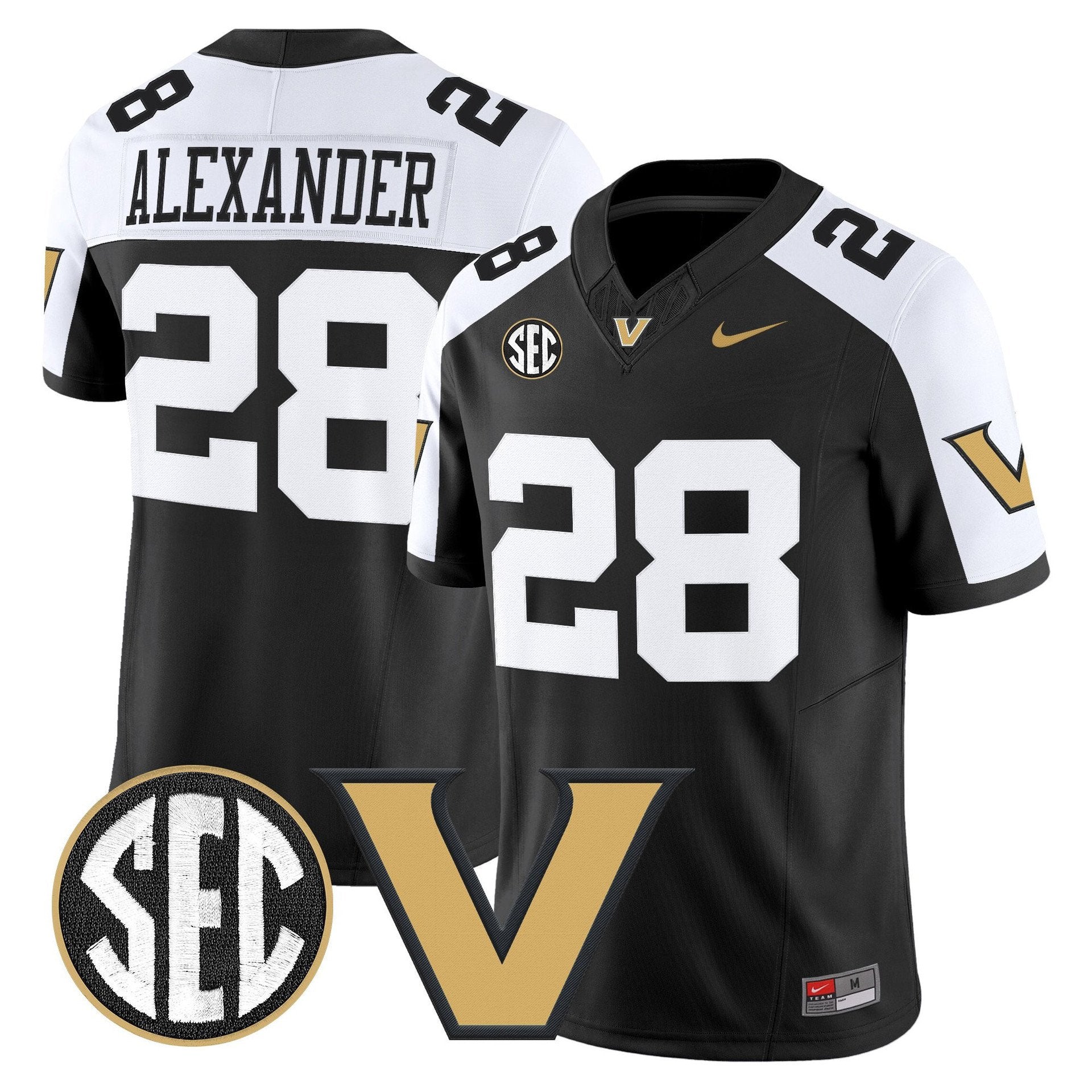 Sedrick Alexander Jersey #28 Vanderbilt Commodores 2025 Limited Stitched Alter