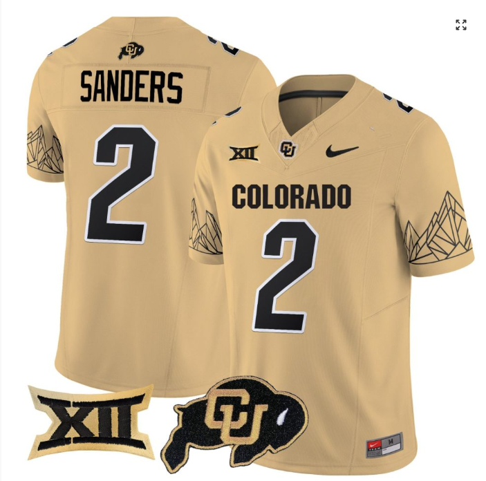 Shadeur Sanders Jersey #2 Colorado Buffaloes Football Brown Home