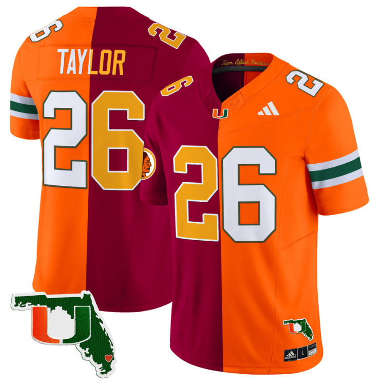 Sean Taylor Jersey #26 Miami Hurricanes Split Vapor Limited Football Stitched