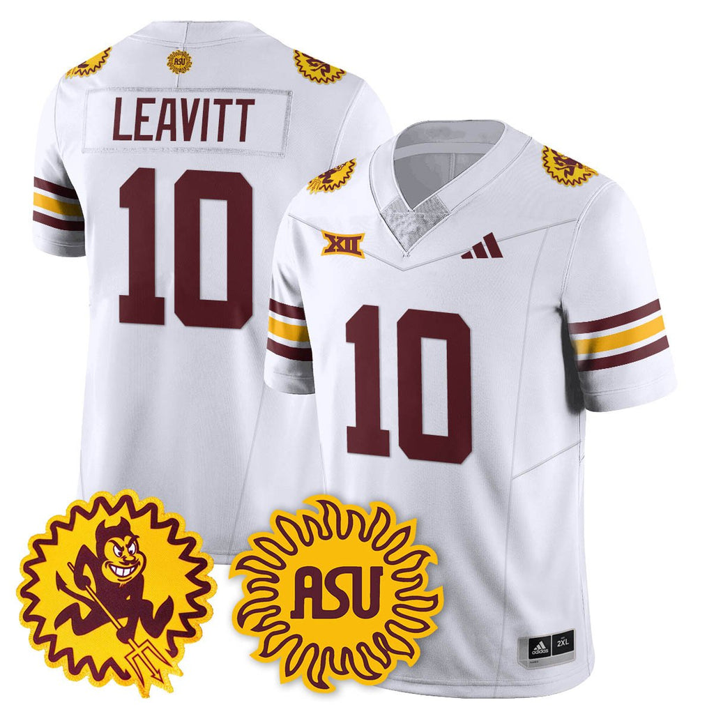 Sam Leavitt Jersey #10 Arizona State Sun Devils 1975 Throwback Stitched White