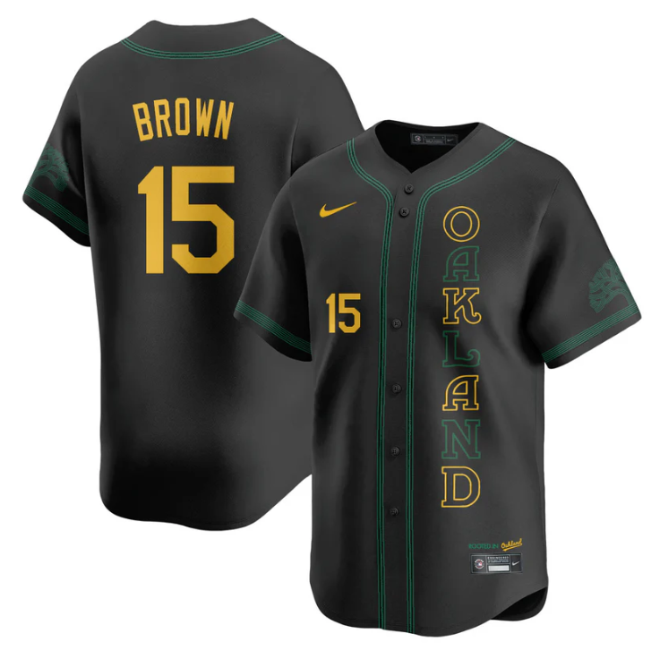 Seth Brown Jersey #15 Oakland Athletics City Connect Concept Stitched Gray