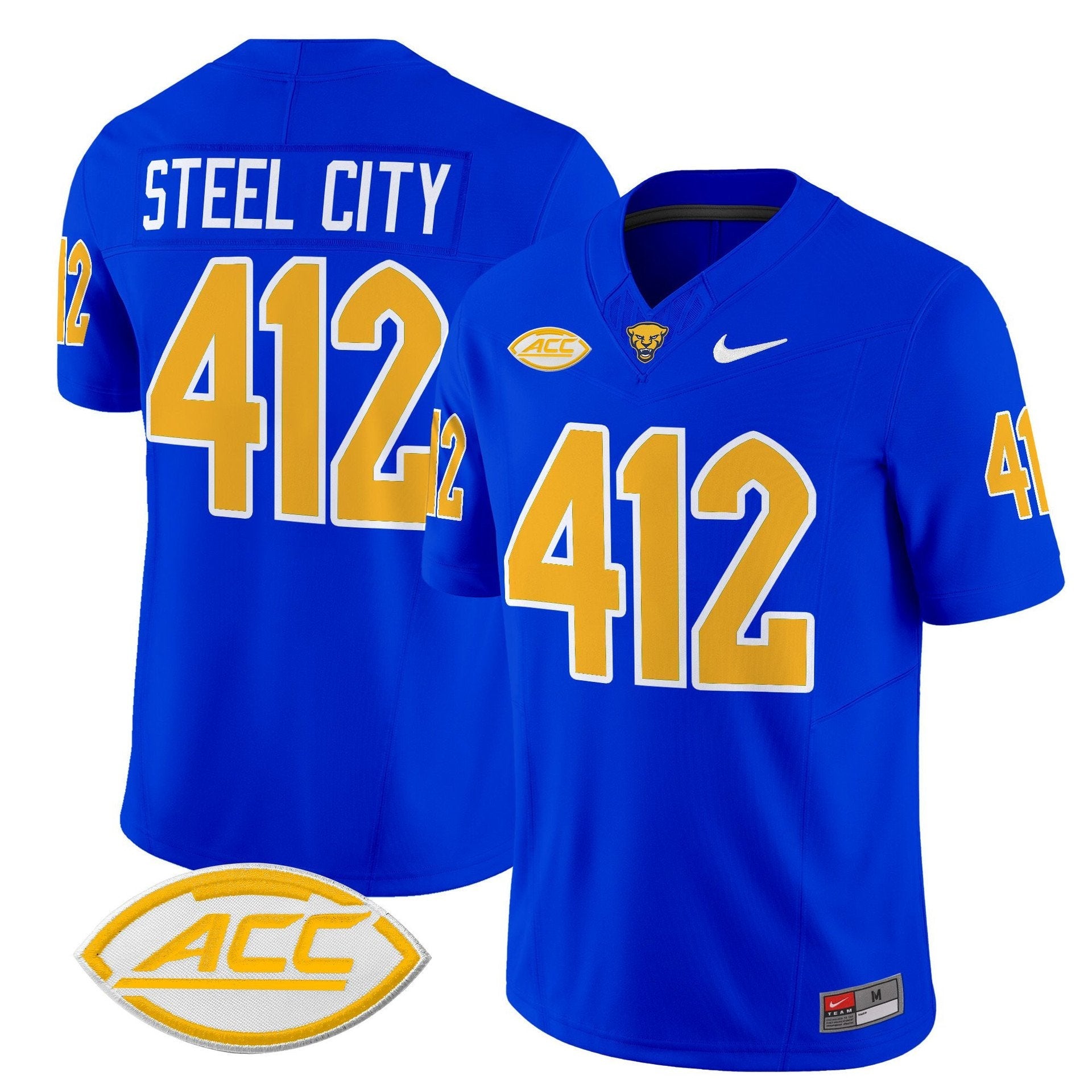 Steel City Jersey #412 Pittsburgh Panthers 2025 Limited Stitched Royal